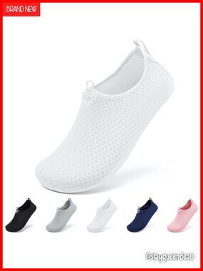 Water Shoes Quick Dry Drain Holes Non-Slip Rubber Sole Beach Swim